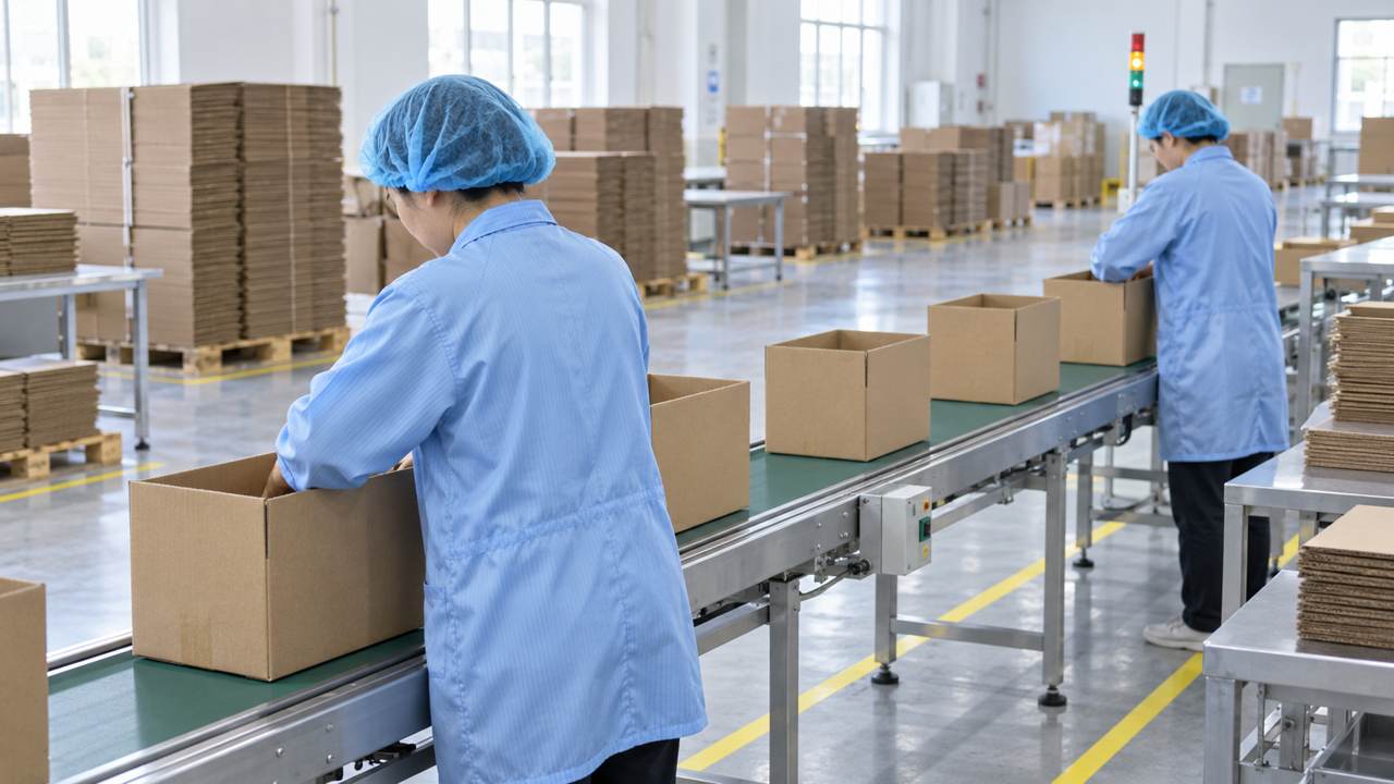Packing line with quality checks